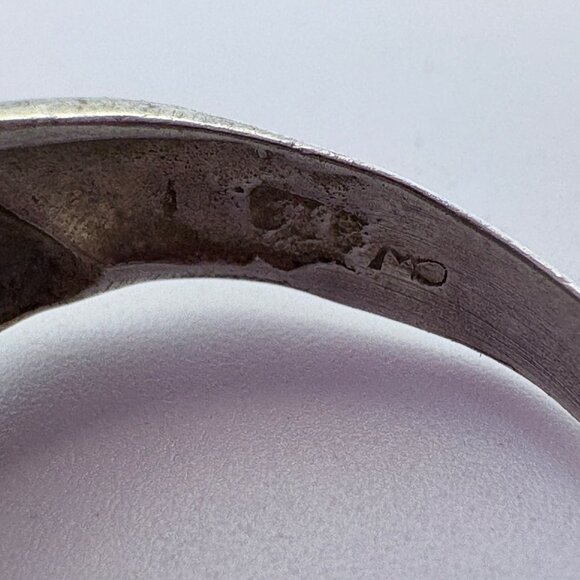 VTG Sterling Silver 925 Puffed Abstract Tapered Dome Band Ring Size 6.75 - Picture 6 of 8